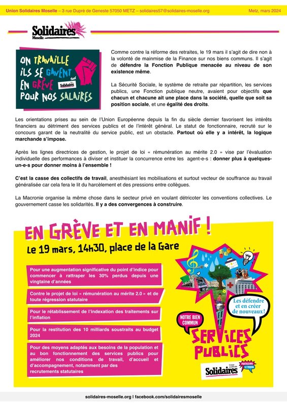 Appel FP Solidaires 57 au 19-3-24
