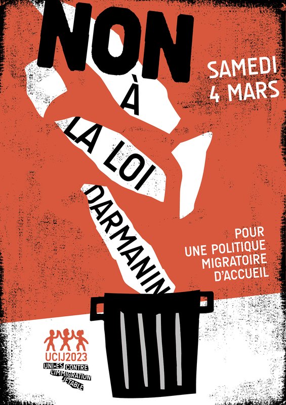 affiche UCIJ poubelle - 4mars